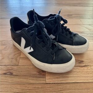 Veja Campo black leather sneakers